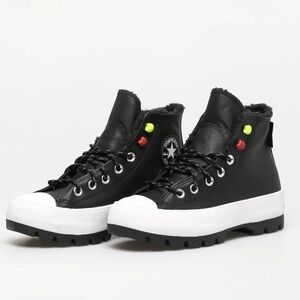 Converse Chuck Taylor All Star High-Top Lugged Leather Sneakers Black/White